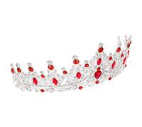 CLISPEED Couronne de Diadème en Strass Argenté Accessoire de Cheveux pour Mariage et Bal de Promo Dimensions 16X15,5X7 CM, Serrage-Tête Élégant pour Femmes et Adolescentes