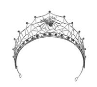 CLISPEED Couronne de Mariage en Alliage Légère Motif Toile D'araignée, Accessoire Élégant pour Cheveux de Mariée, pour Soirées et Fêtes Masquées