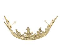 CLISPEED Couronne de Roi Or pour Homme Style Rétro Résistante Déformation en Métal pour Cour Royale et Représentations
