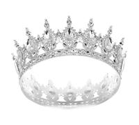 CLISPEED Couronne Décorative Femme Alliage Argenté Avec Strass Scintillant Diadème Élégant Pour Mariage Fête Accessoire Coiffure Anniversaire Femme