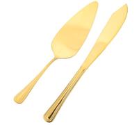 CLISPEED Couteau et Spatule à Gâteau Portable Haute Dureté Ensemble de 2 Pièces en Acier Inoxydable Maison Restaurant