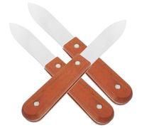 CLISPEED Couteaux à Huîtres Réutilisables Lot de 3 en Acier Inoxydable en Bois Confortable Plusieurs styles pour Fruits de Mer Coquilles Saint- et Conques Plusieurs styles