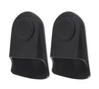 CLISPEED Couvercle de Protection en Caoutchouc Noir pour Bec de Saxophone Alto Léger et Portable, Lot de 2 Pièces pour Protéger L'embouchure