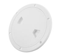 CLISPEED Couvercle de Trappe d'accès Bateau Rond en ABS Blanc, étanche et antidérapant, pour Yacht et Kayak, Parfait pour Applications Marines, Panneau de 8 Pouces