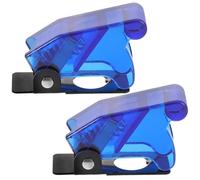 CLISPEED Couvercle interrupteur mural bleu 2pcs en plastique, étanche pour interrupteur à bascule, installation simple pour domestique