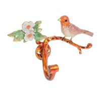 CLISPEED Crochet Mural Créatif en Alliage D'aluminium, Oiseau Fleur, Entrée | Patère Vintage Rustique, Organisation Paquet et Chapeaux, Usage Salle de Bain, Décor Mural Compact