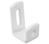 CLISPEED Crochet pour Échelle de Lit Superposé L en Fer Revêtement Plastique Blanc 18mm Accessoire de Fixation Robuste pour Lit Garçon et Filles Support Antirouille Dortoir et Chambre