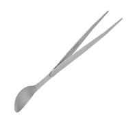 CLISPEED Cuillère de Dégustation en Acier Inoxydable Pince à Épiler et Baguettes, Mini Cuillère 20,5 CM pour Chefs et Service en Hôtel et Restaurant