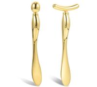 CLISPEED Cuillères de modelage visage et contour yeux 2pcs métal or compact pour soin peau réduire œdème femmes