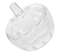 CLISPEED Data Bocal en Verre de Citrouille Couvercle, Pot de Rangement Multifonctionnel pour Bonbons et Bijoux, Protection