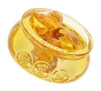 CLISPEED Décoration Corne D'abondance en Citrine Jaune, Ornement Traditionnel Chinois pour Maison, Effet Décoratif Chaleureux et Texture, 1 Set