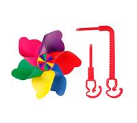 CLISPEED Décorations de Vélo Moulin à Vent Rotatif pour Garçon et Filles, Ensemble Complet Tiges Longues et Courtes, Accessoires Guidon pour Fête et Anniversaire Garçon Fille