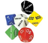 CLISPEED Dés de Valeur de Position pour Jeux de Société, Lot de 6 Dés Portables en Plastique, Calcul Mental et Jeux de Rôle, pour Bars et Fêtes Couleur Aléatoire