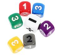 CLISPEED Dés d'Enseignement Mathématiques 7Pcs Jouets Éducatifs pour Garçon et Filles Dés Numériques en Acrylique Apprentissage des Mathématiques Jeu de Calcul Accessoire de Classe