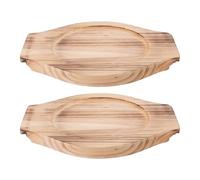 CLISPEED Dessous de Plat et Résistante la Chaleur avec Base Antidérapante Stable Lot de 2 Marron en Bois pour Cuisine Lors Préparation Quotidienne pour Cuisine et Plats Chauds