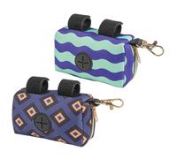 CLISPEED Distributeur De Sachets à Couches Bébé Portable 2 Pièces Violet Vague, Plastique Solide, Support Pratique pour Poussette, Voyage Extérieur, Matériel Essentiel -né