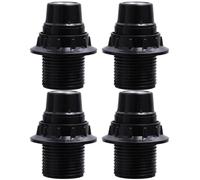CLISPEED Douille de Rechange E14 en Plastique Noir, Lot de 4 Pièces, Facile à Installer et Pratique, pour Ateliers et Garages