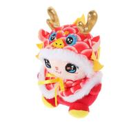 CLISPEED Dragon Peluche Couleur Vive Mascotte Douce pour Décoration de Bureau Cadeau an Chinois pour Famille et Amis