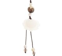 CLISPEED Dragonne Pratique Pour Téléphone Portable En Jade Blanc Tressée à La Main, Cordon Court En Pierre Naturelle, Accessoire Léger Pour Transport Sécurisé Au Poignet