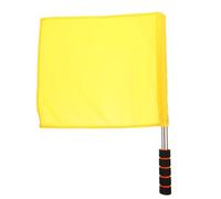 CLISPEED Drapeau de Signalisation Jaune 60X40 CM en Polyester Léger pour Arbitres de Football, Contrôle de Circulation et Épreuves d'Athlétisme