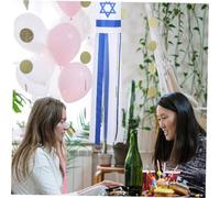 CLISPEED Drapeau Israël Décoratif Extérieur Résistant et Léger pour Jardin et Festivals avec Couleurs et Surface Lisse pour Parades et Célébrations