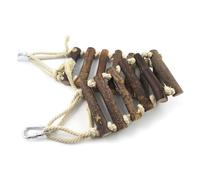 CLISPEED Échelle Suspendue Naturel pour Perroquets à Mâcher Multifonction Pont Escalade Ludique pour Petits Oiseaux Cage Balançoire pour Jardin et Intérieur