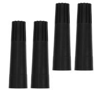 CLISPEED Embouts d'Adaptateurs Fileté pour Manche à Balai 4 Pcs Plastique PP Noir Connexion Conique Robuste Compatible Perche Télescopique pour Raclette et Outils de Nettoyage Ménager