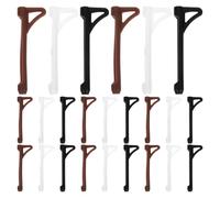 CLISPEED Embouts de Branches de Lunettes en Silicone 15 Paires, Crochets Anti-dérapants Noirs, Blancs et Marron, Protection Confortable pour Lunettes de Sport et Soleil, Maintien