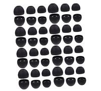 CLISPEED Embouts D'oreille en Silicone Antidérapants Noir, 60 Pièces, Protège-écouteurs Souples, Compatibles Écouteurs sans Fil, Usage Sport et Loisir, Bouchons D'oreilles Confortables