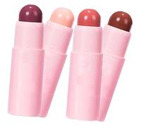 CLISPEED Ensemble 4 Rouges à Lèvres Mats Repulpants 4pcs Taille Standard Maquillage Coréen Femmes Noires Fête Cérémonie Hydratant Doux Texture Légère