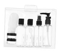 CLISPEED Ensemble 6 Flacons de Voyage 80 Ml Plastique Étanches pour Cosmétiques, Bouteilles Pompe et Spray Portables, Kit Toilette Compact pour Soins Personnels en Déplacement