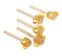 CLISPEED Ensemble de 5 Bâtonnets Décoratifs en Bois avec Abeilles et Miel pour Décoration de Plateau à Étages, Portable avec Motifs Délicats pour Fête des Abeilles