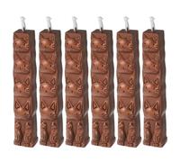CLISPEED Ensemble de 6 Bâtonnets de Cire Multi-fonctionnels avec Mèche pour Sceaux Vintage, pour Enveloppes et Loisirs Créatifs