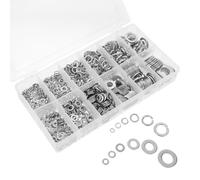 CLISPEED Ensemble de 790 Rondelles Plates en Acier Inoxydable 4-12 MM Rondelles Élastiques Anti-Desserrage Assortiment Complet pour Plomberie Réparation Automobile et Ameublement Kit