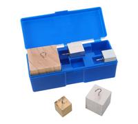 CLISPEED Ensemble de Cubes de Densité Bloc de Densité du Bois Cuivre Fer Aluminium Cubes Carrés pour Expériences de Physique, Élèves, Activités de Chimie