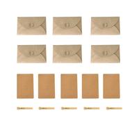CLISPEED Enveloppe en Papier Kraft Marron Faite la Main, 1 Set Réutilisable, Design Vintage Simple pour Invitation DIY et Rangement Cartes Postales