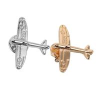 CLISPEED Épingle de Col Avion Unique en Alliage de Zinc, Lot de 2 Pièces, Accessoire de Mode Décoratif pour Hommes et Femmes, pour Mariages et Dîners