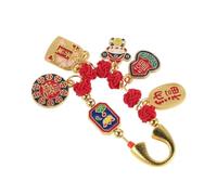 CLISPEED Épingle de Sûreté Feng Shui en Corde Rouge Artisanale, Broche de Protection Prénatale avec Nœud Chinois, Accessoire Naissance pour Femmes Enceintes et Bébés, Bijou Vestimentaire