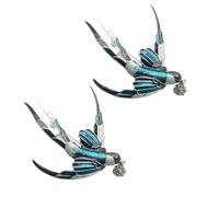 CLISPEED Épingle Hirondelle Décorative en Alliage Peinture et Diamant, 2 Pièces, Design Créatif pour Femme, Décoration Fine et Élégante Couleur Aléatoire