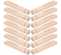 CLISPEED Épingles à linge bois rondes 50 pièces 75 mm pour extérieur et travaux manuels, finition bois naturel, usage polyvalent pour adultes et enfants