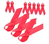 CLISPEED Épingles à Ruban Rouge Anti-sida Pour Sensibilisation Femme, 16 Cm x 1,3 Cm, Réutilisables, Décoration Collecte De Fonds, Accessoire Solidaire Journée Mondiale De Lutte