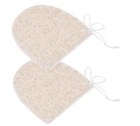 CLISPEED Éponge Nettoyante Visage Exfoliante En 2 Pièces Taille Moyenne Double Face Noyaux De Noix, Gommage Facial Doux Pour Femmes Usage Quotidien