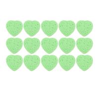 CLISPEED Éponges Faciales Réutilisables en Cellulose 15 Pièces 90×83×8 Mm Forme de Cœur pour Nettoyage Visage Sensible et Démaquillage Quotidien Portable
