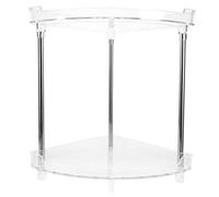 CLISPEED Étagère D’Angle Triangulaire Multi-Niveaux en Acier Inoxydable | Rangement Simple, Capacité Élevée, Décoration Discrète, pour Chevet, Salle de Bain, Bureau, la Cuisine