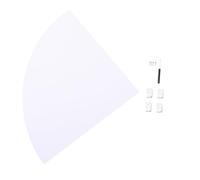 CLISPEED Étagère Murale d'angle Triangulaire Blanche d'Éventail 28 CM pour Bureau et Salon, Support de Rangement Montage Mural Facile