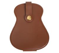 CLISPEED Étui Pliable en Cuir PU Marron pour Médiators de Guitare, Portable et Léger, Protège Efficacement Vos Accessoires de Guitare Pendant Vos Déplacements
