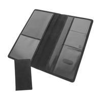 CLISPEED Étui Porte-permis Polyuréthane Multifonction Pliable, Porte-Cartes De Voiture Noir, Titulaire Carte Grise Et Assurance, Unisexe pour Conduite Et Voyages