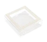 CLISPEED Étui Transparent à Faux Cils Coffret En Plastique, Boîte De Rangement Compacte Pour, Format Carré, Léger Et Portable, Adapté Au Voyage Et Usage Quotidien, Plateau Rond Inclus