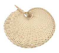 CLISPEED Éventail en paille naturelle fait à la main pour les fêtes d'été, respectueux de l'environnement et facile à enrouler, ventilateur à pagaie tissé léger adapté pour une utilisation en