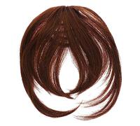 CLISPEED Extensions De Cheveux à Clipser Faux Bang Fibre Synthétique Marron Clair Pour Femmes Visages Ovales Carrés Ronds Ou Longs Usage Quotidien Fête